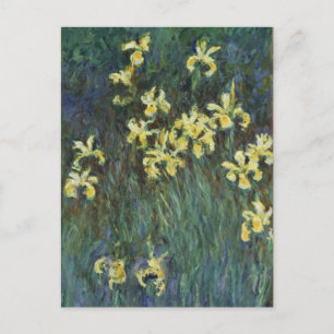 Yellow Irises von Claude Monet, Vintage Kunst Postkarte