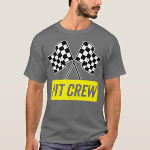 Yellow Italic Pit Crew für Racing Party Kostüm T-Shirt