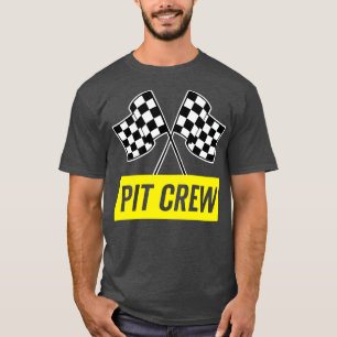 Yellow Italic Pit Crew für Racing Party Kostüm T-Shirt