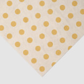 Yellow Ivory Cream Beige Polka Dots Seidenpapier (Detail)
