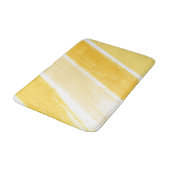 Yellow Ivory Ocher Strip Paint Swatch Badematte (Schrägansicht)