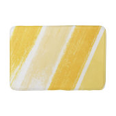 Yellow Ivory Ocher Strip Paint Swatch Badematte (Vorderseite)