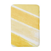Yellow Ivory Ocher Strip Paint Swatch Badematte (Vorderseite Vertikal)