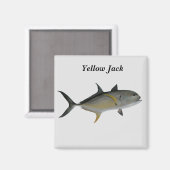 Yellow Jack Fish Magnet (Vorderseite/Rückseite)