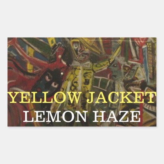 YELLOW JACKET LEMON HAZE RECHTECKIGER AUFKLEBER (Vorderseite)