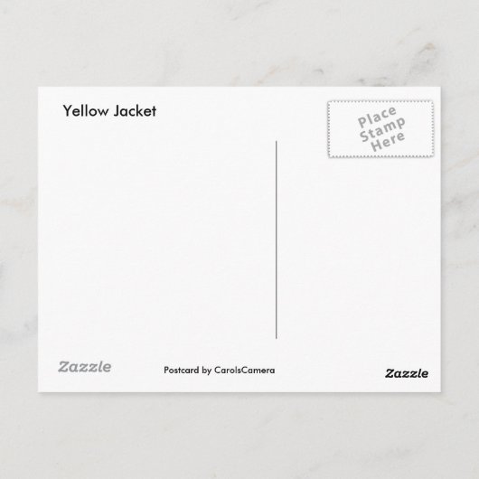 Yellow Jacket Postcard Postkarte (Rückseite)