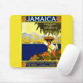 Yellow Jamaica Poster Mousepad (Mit Mouse)