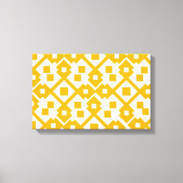 Yellow Jamdani Design Leinwanddruck