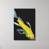 Yellow Japanese Koi Wassercolor Art Leinwanddruck (Vorderseite)