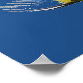 Yellow Japanese Koi Wassercolor Poster (Ecke)