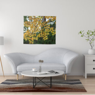 Yellow Japanese Maple Blätter Foto Wandteppich