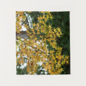 Yellow Japanese Maple Blätter Foto Wandteppich (Vorderseite)