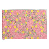 Yellow Jasmine Blume auf Korallenrosa Kissenbezug (Vorderseite-Rechts)