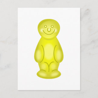 Yellow Jelly Baby Postkarte