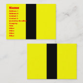 Yellow Jumpsuit Visitenkarte (Vorne/Hinten)