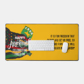 Yellow JUNETEENTY African American Flag Schreibtischunterlage (Tastatur & Maus)