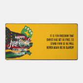 Yellow JUNETEENTY African American Flag Schreibtischunterlage (Vorderseite)