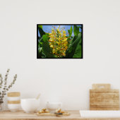 Yellow Kahili Ginger Tropical Blume Poster Print (Küche)