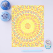 Yellow Kaleidoscope Bulk Scrapbook Paper Pages Flyer (Einzeln)