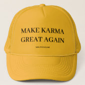 Yellow karma hat truckerkappe (Vorderseite)