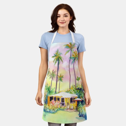 Yellow Kauai Hütte Schürze (Getragen)