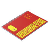 Yellow Keyboard and Mouse Notebook Notizblock (Linke Seite)