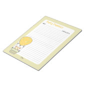 Yellow Kitty Daily Planer Notepad Notizblock (angewinkelt)