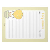 Yellow Kitty Daily Planer Notepad Notizblock (Vorderseite)