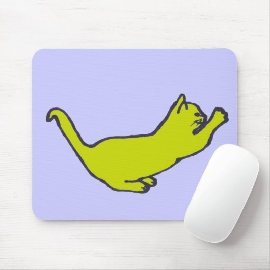 Yellow Kitty Mousepad (Mit Mouse)