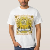 Yellow Knight Familienwappen Name T-Shirt (Vorderseite)