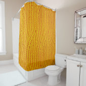 Yellow knitted surface textile material background duschvorhang (Beispiel)