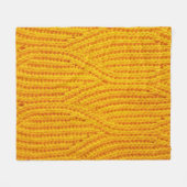 Yellow knitted surface textile material background fleecedecke (Vorderseite (Horizontal))