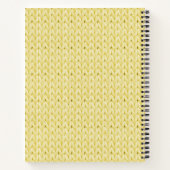 Yellow Knitted Texture Spiral Notebook Notizblock (Rückseite)