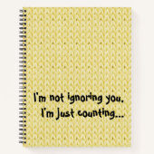 Yellow Knitted Texture Spiral Notebook Notizblock (Vorderseite)