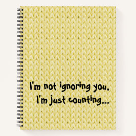 Yellow Knitted Texture Spiral Notebook Notizblock
