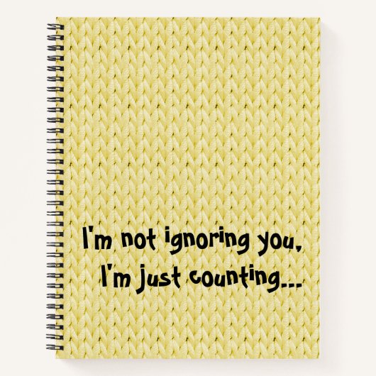 Yellow Knitted Texture Spiral Notebook Notizblock (Vorderseite)