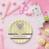 Yellow Koala Geburtstag / Gender Neutral Baby Dusc Pappteller (Party)