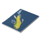 Yellow koi Japanischer Karpfen Aquarellfisch Notizblock (Rotiert)