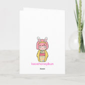 Yellow Kokeshi Osterkarte Feiertagskarte (Rückseite)