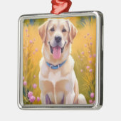 Yellow Lab | Dog Painting Labrador Retriever Ornament Aus Metall (Links)