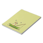 Yellow Lab Fishing Notizblock (Rotiert)