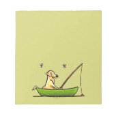Yellow Lab Fishing Notizblock (Vorderseite)