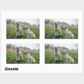 Yellow Lab Gruppe Rechteckiger Aufkleber (Blatt)