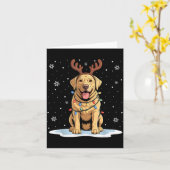Yellow Lab Labrador Christmas Reindeer Dog Lover X Karte (Gelbe Blume)