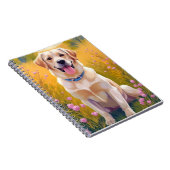 Yellow Lab Labrador Retriever Dog Painting Notizblock (Rechte Seite)