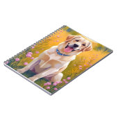 Yellow Lab Labrador Retriever Dog Painting Notizblock (Linke Seite)