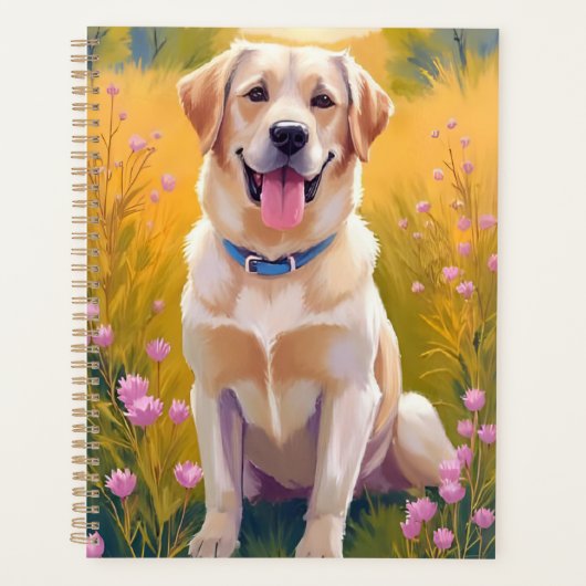 Yellow Lab Labrador Retriever Dog Painting Planer (Vorderseite)