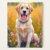 Yellow Lab Labrador Retriever Dog Painting Planer (Rückseite)