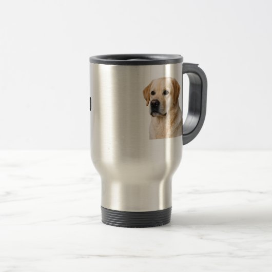 Yellow Lab Loyalty Stainless Mug Reisebecher (VorderseiteRechts)