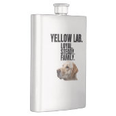 Yellow Lab Loyalty Stainless Steel Flask Flachmann (Rechts)